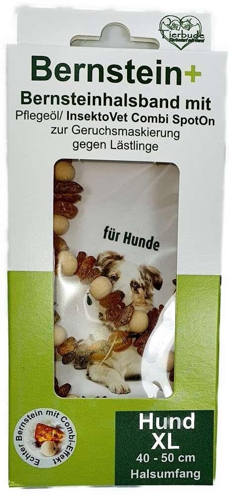 Tierbude Bernsteinhalsband für Hunde, XL