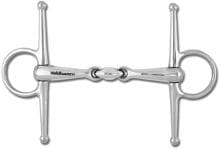 Waldhausen shank snaffle, stainless steel, double broken