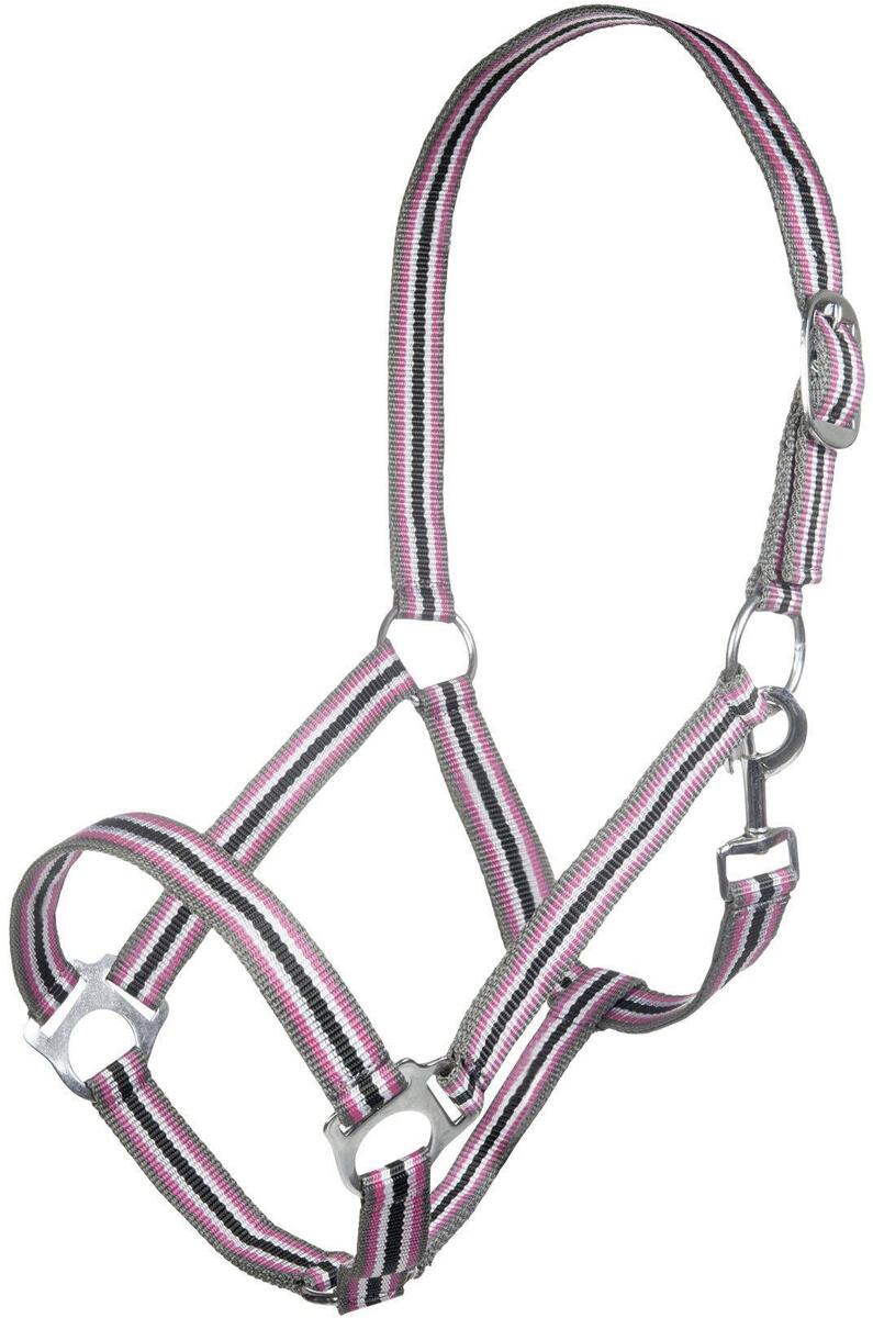 HKM Linz Halfter, schwarz/grau/weiß/rot, Vollblut