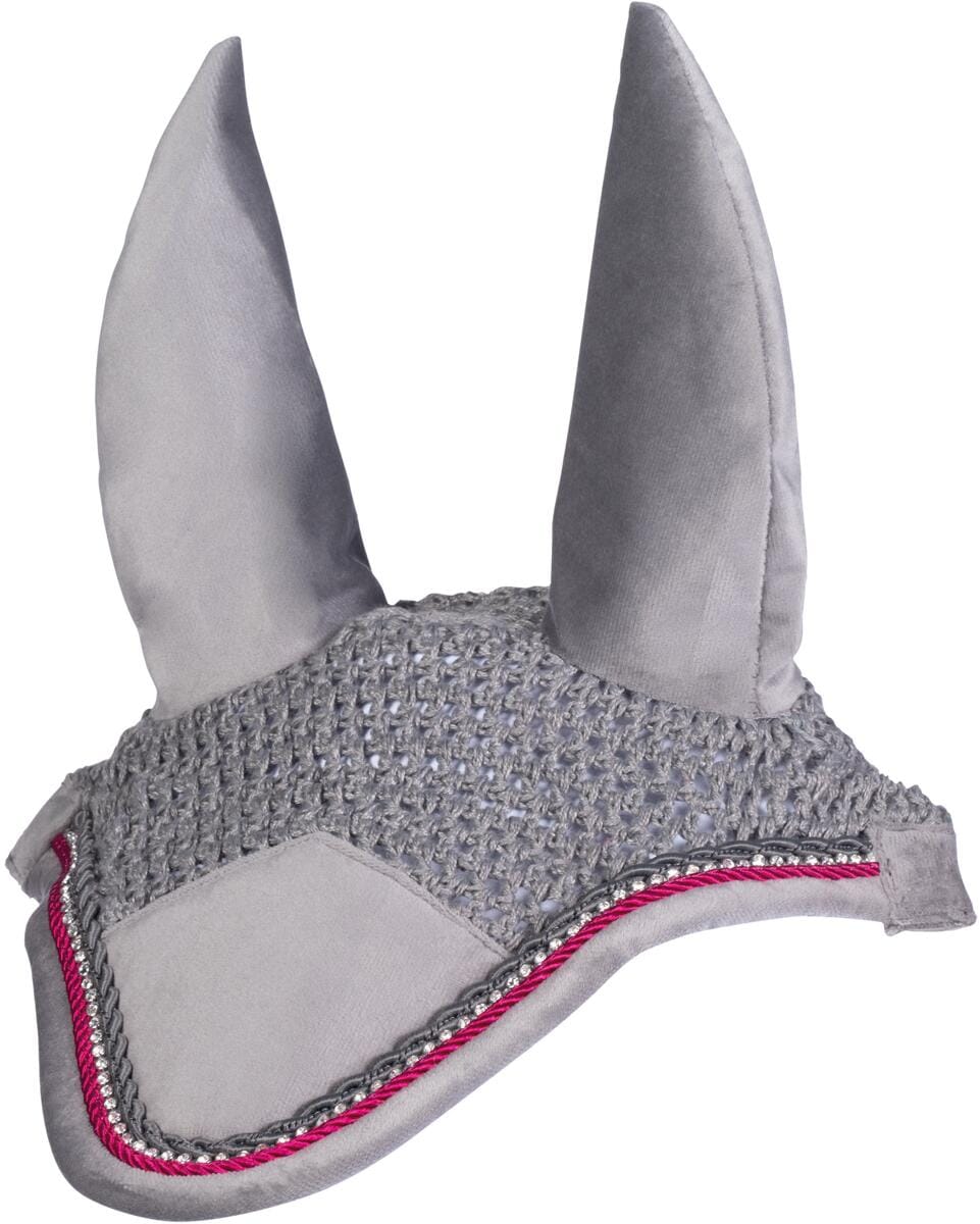 HKM Berry Fliegenhaube, dunkelgrau, Vollblut