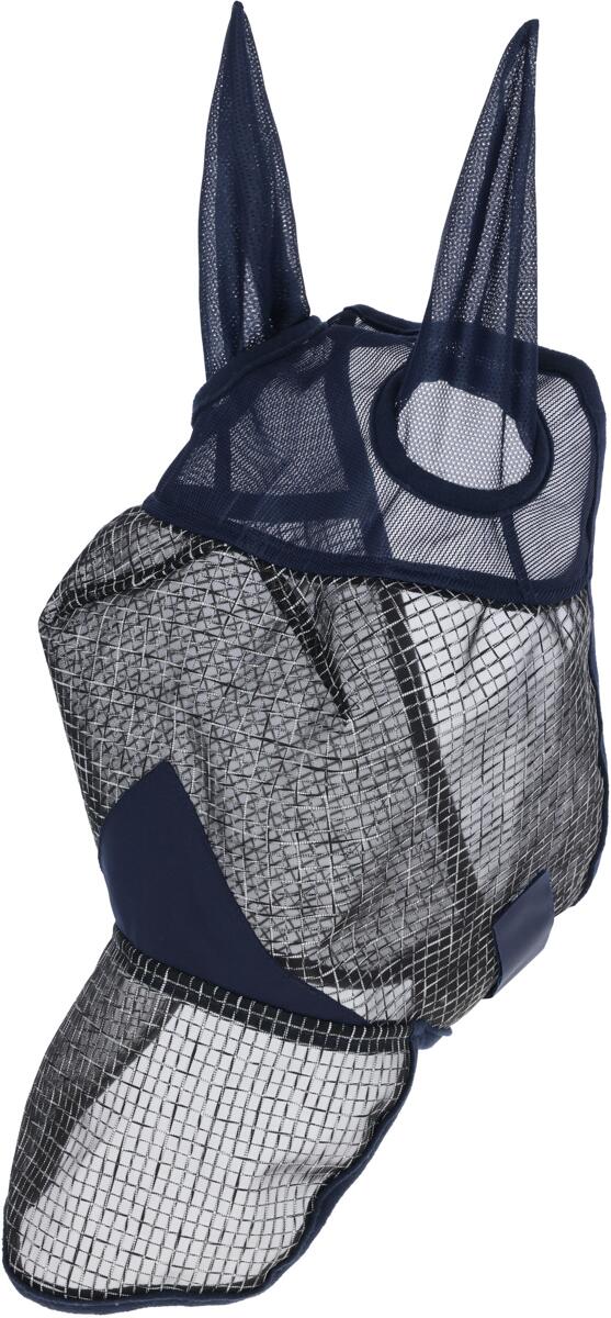 Covalliero Fliegenmaske mit Ohren und UV-Schutz, navy, Full, mit Nüsternschutz