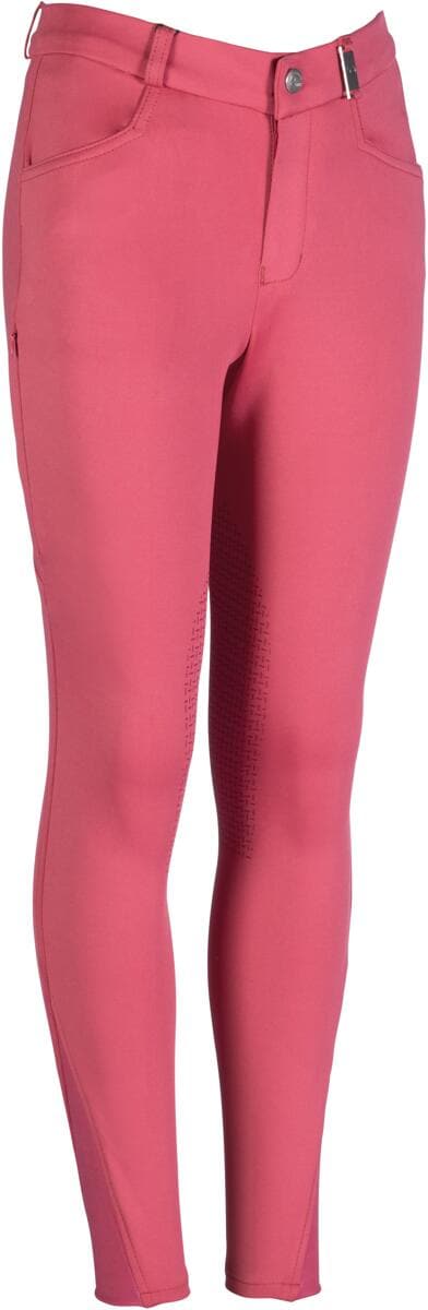 HKM Anni Reithose, Silikon-Kniebesatz, himbeere, 146