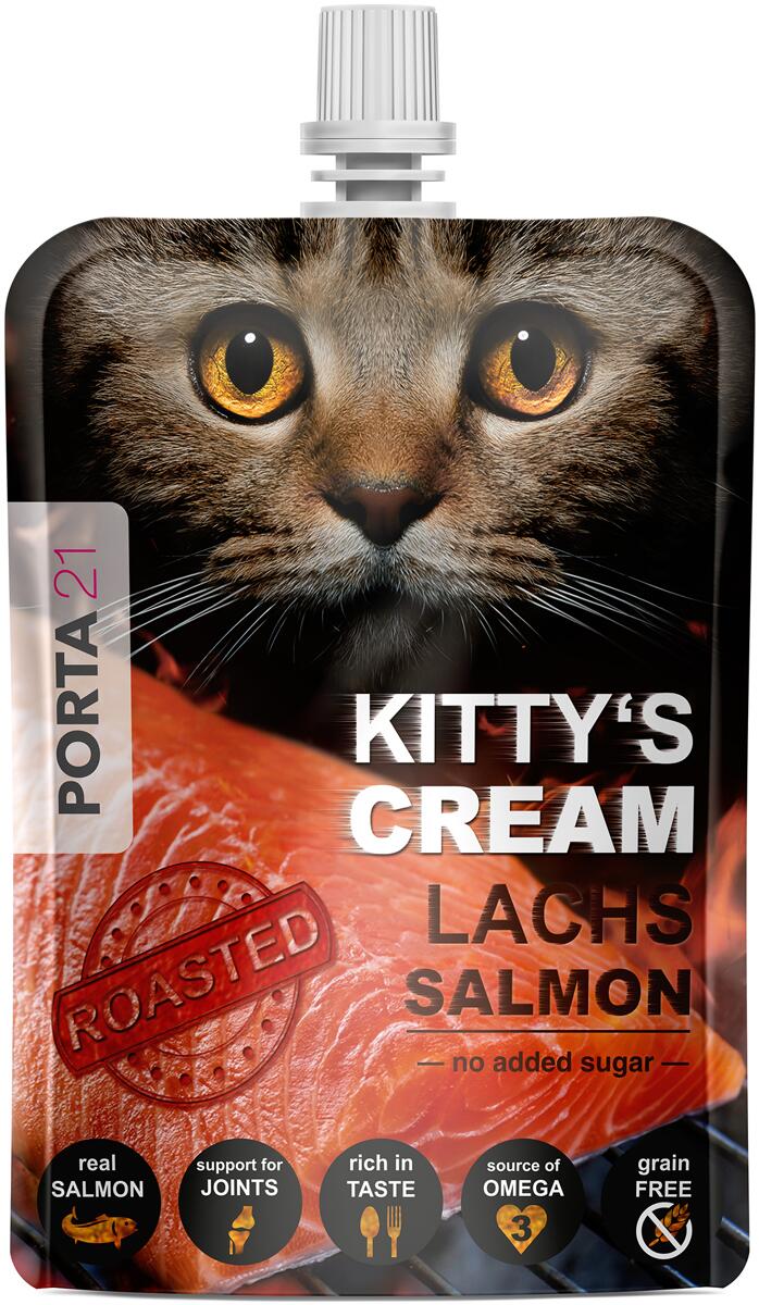 Porta21 Kittys Cream Katzensnacks mit Lachs, 90g