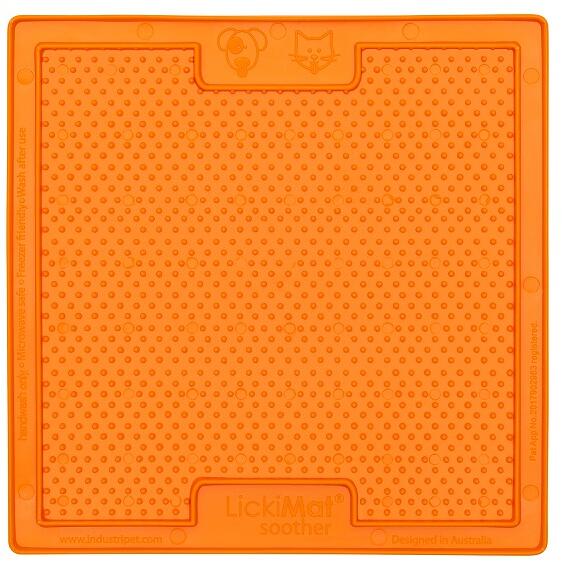 LickiMat Soother Futtermatte, 20x20cm, orange