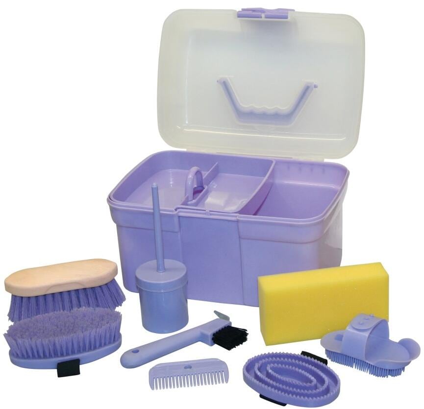 KERBL Putzbox, 8-teilig, lila