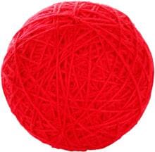 KERBL Pet pallone da gioco in lana, rosso, 10 cm