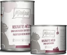 Mjamjam Katzenfutter mit Wild, Kaninchen & Heidelbeeren