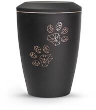 Urna per animali Völsing Karat Edition, zampe geometriche, velluto nero, 0,5 L