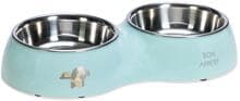 beeztees Droppy Puppy Dinner Set, plastica, verde, 34 cm