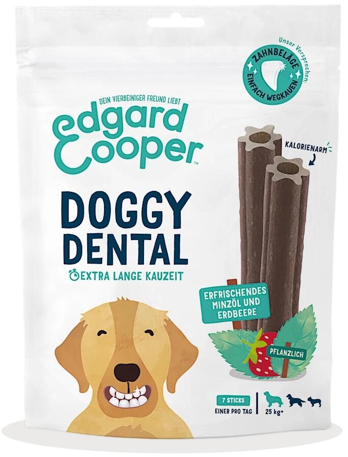 Edgard Cooper Zahnpflegesnacks, Erdbeere & Minze, groß, 240g