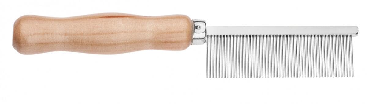 HPP Griffkamm mit Holzgriff, 18cm, fein