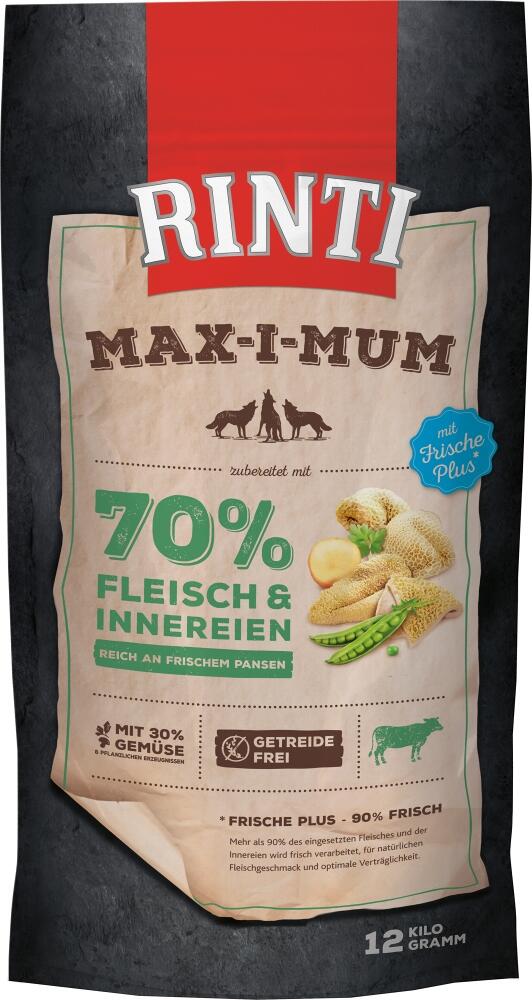 Rinti Max-i-Mum | mit Pansen | getreidefreies Hundefutter | 4 kg