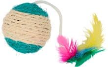 KERBL Pet palla da gioco in sisal, 6 cm, colori assortiti