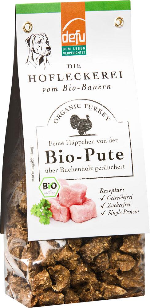 Defu Feine Häppchen | mit Bio-Pute | 125g Bio Hundesnack