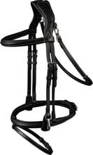 Briglia snaffle Waldhausen X-Line Work, nera, pony