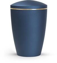 Urna per animali da compagnia Völsing Lina Edition, fascia dorata spazzolata, velluto blu navy, 0,5 L