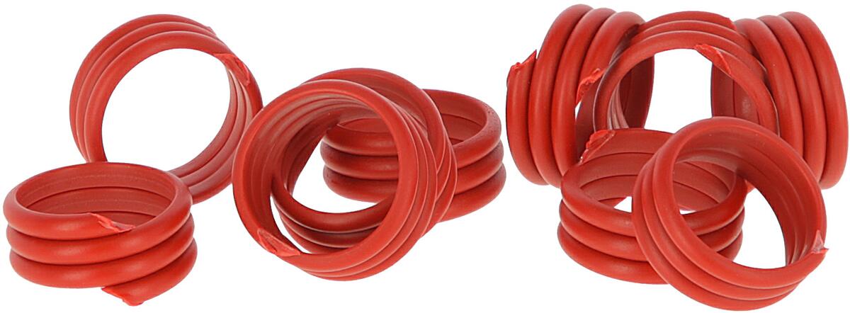 KERBL Hobbyfarming Spiralring, 16mm, rot, 100 Stück