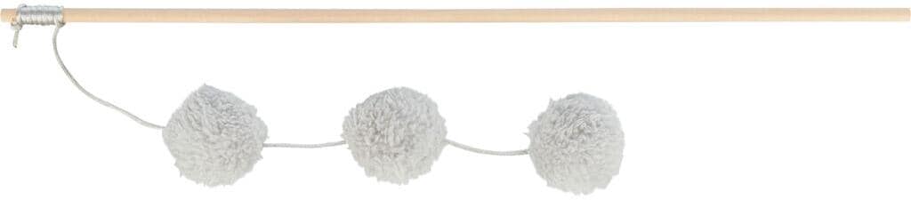 Trixie Katzenminze Bälle Spielangel, Holz/Plüsch, 50cm