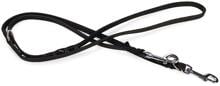 Karlie Rondo leather lead, adjustable, braided, black, 200 × 1.2 cm