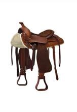 Sella western Lakota Prime, seduta in pelle scamosciata, marrone, 15,5"