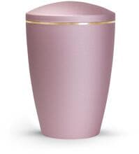 Urna per animali Völsing Lina Edition, fascia dorata spazzolata, velluto rosé, 1,5 L