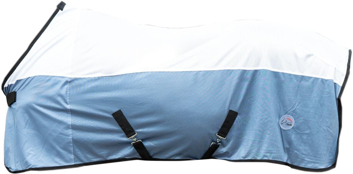 HKM Colourful Fliegendecke, rauchblau, 135cm