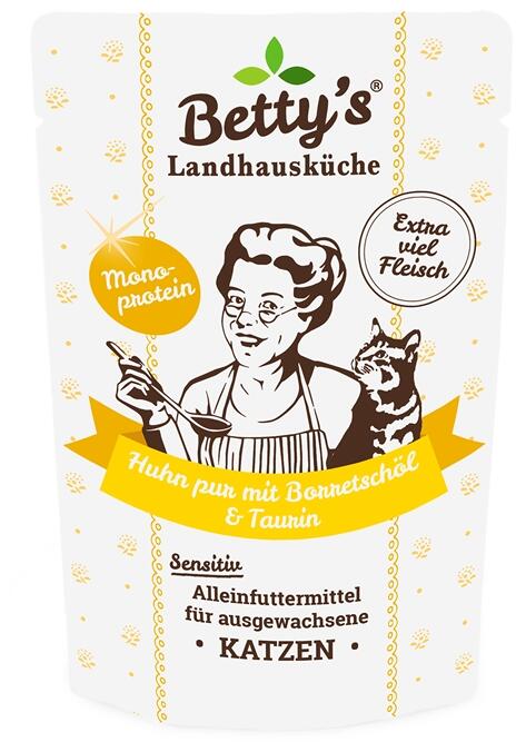 Bettys Landhausküche Cat Nassfutter mit Huhn pur, 12x100g