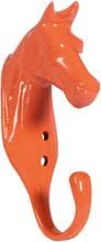 Supporto per testa di cavallo HKM, alluminio, arancione