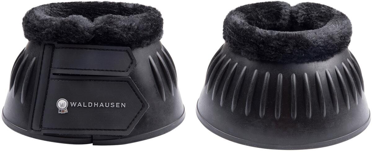 Waldhausen Gummi Pro Hufglocke mit Synthetik-Fell, 1 Paar, schwarz, L