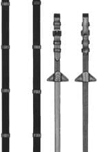 LeMiuex Continental redini, intrecciate, piene, nero/argento