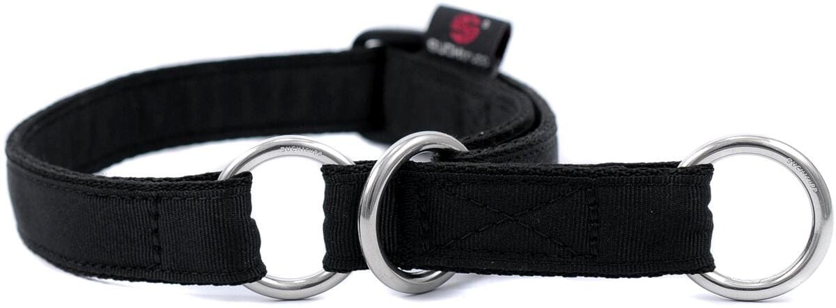 SUCHtrupp Pure Zugstopp Halsband, schwarz, M