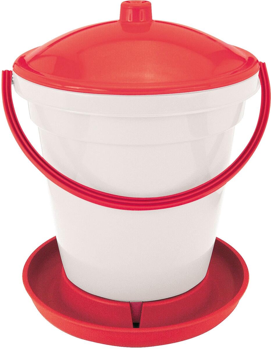 KERBL Hobbyfarming Geflügel-Tränkeeimer mit Tragebügel, 18L