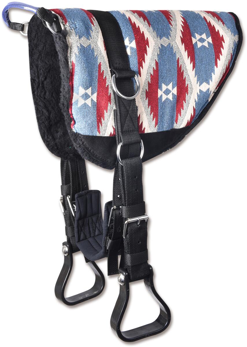 Waldhausen Bare-Back-Pad Reitkissen, blau/rot, WB