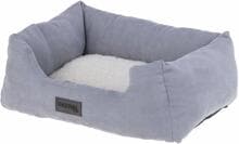 KERBL Pet Zoe Kuschelbett, grau/weiß, 47x37x17cm