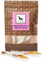 LILA LOVES IT | Kaninchenohren mit Fell | 100 g Hundesnacks