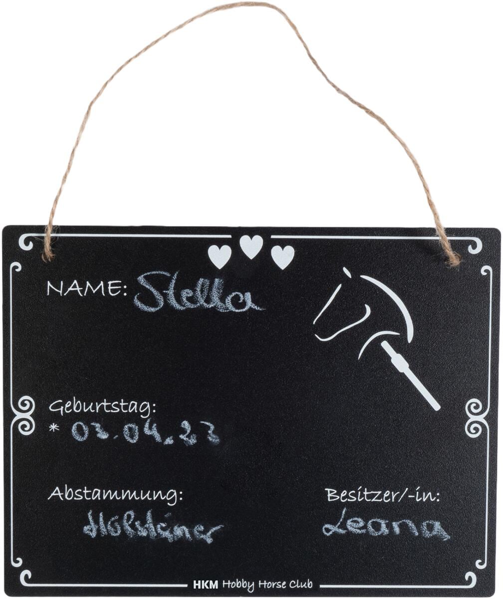 HKM Hobby Horsing Stallschild, schwarz