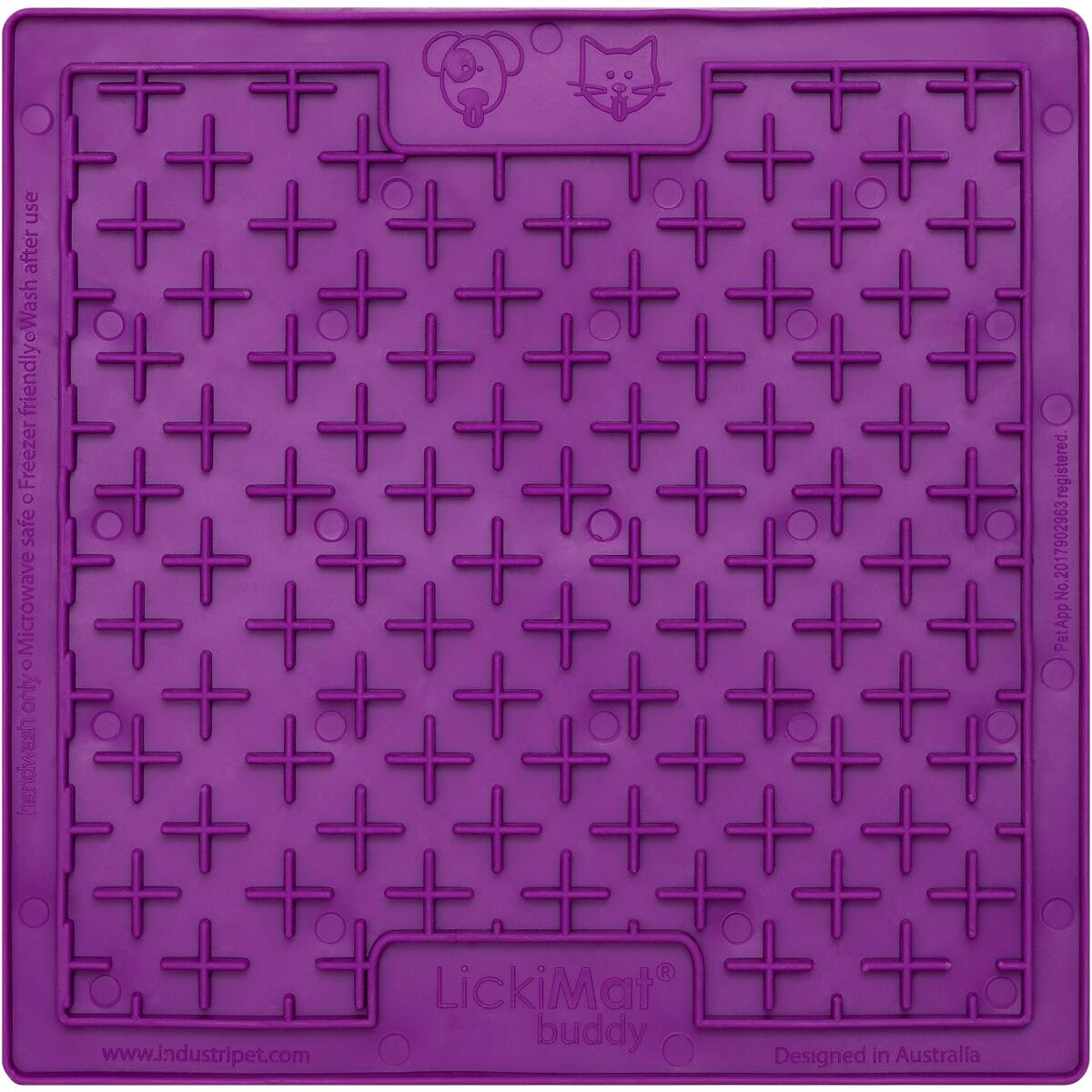 LickiMat Buddy Cat Futtermatte, 20x20cm, purple