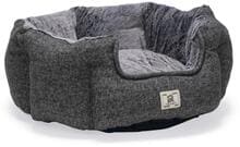 D.GS Nano Chill Kuzzi Hundebett, rund, grau, 76cm