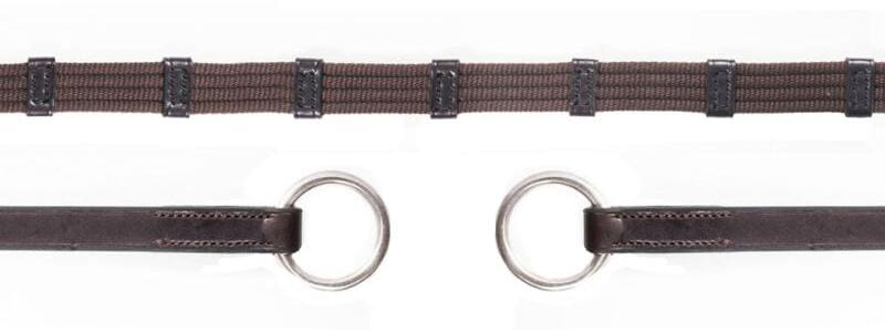 Schockemöhle SP Doppelsteg Ring Gurtzügel, WB, dark brown/silver
