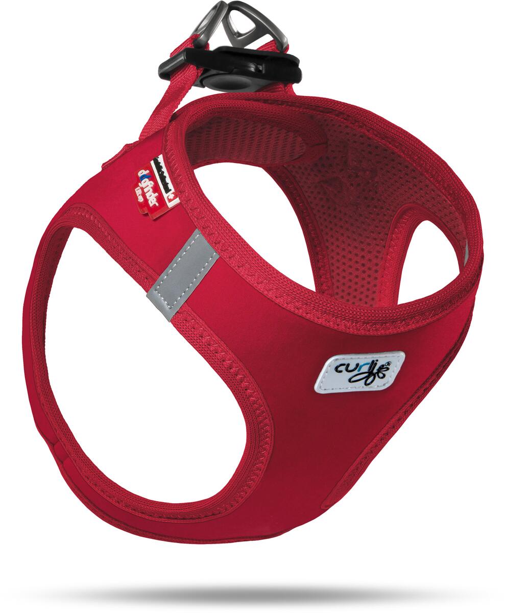 curli Softshell Hundegeschirr, rot, 3XS