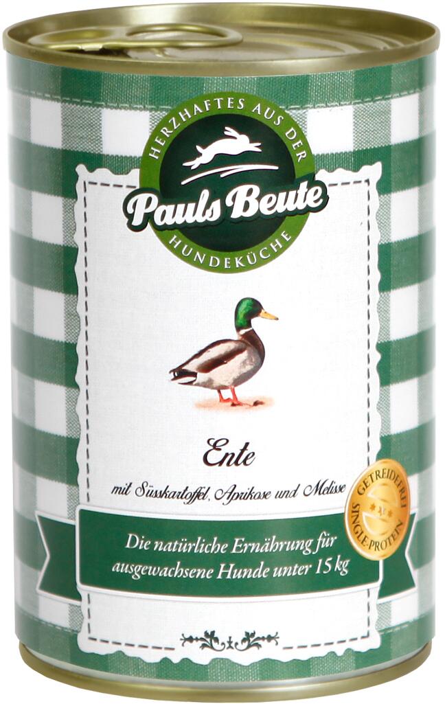 Pauls Beute Adult Small Breed Nassfutter mit Ente, 6x400g PetPoint Charly