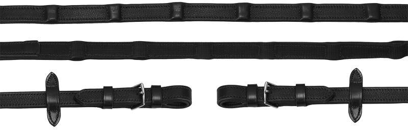 Schockemöhle Durasoft Grip Wide SP Zügel, WB, black/silver
