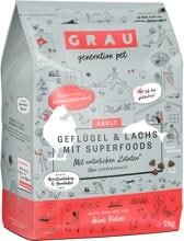 grau | Geflügel & Lachs mit Superfoods | 2 kg glutenfreies Katzenfutter