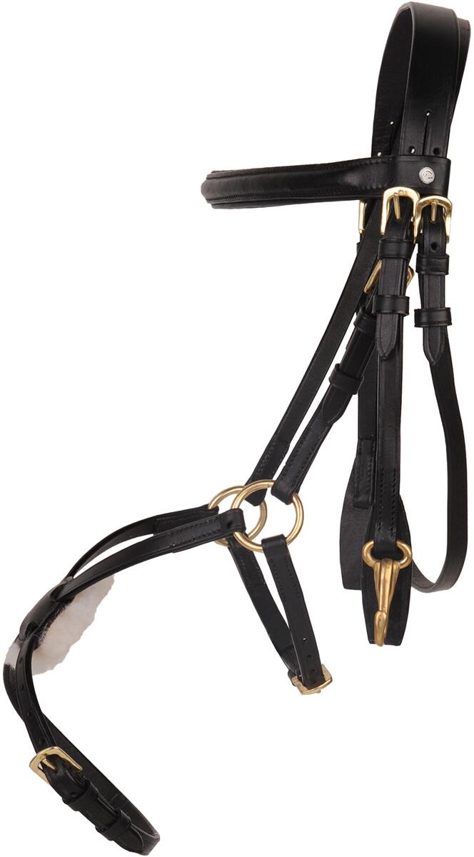 HKM Trense mit mexik. Reithalfter, schwarz, Pony