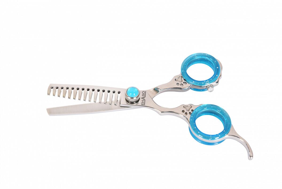 EHASO Revolution Pawmaster KEYFLOW Linkshand Modellierschere, 13cm, 14er Zahnung