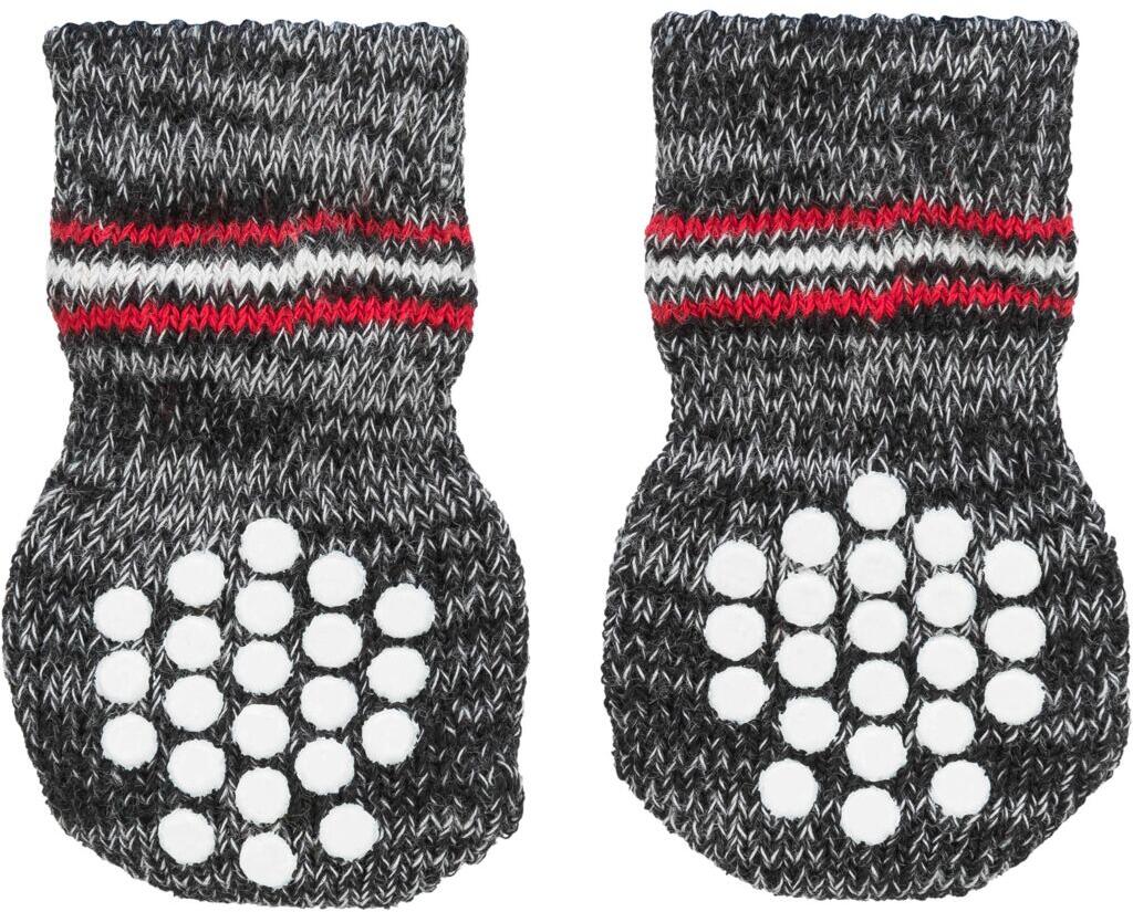 Trixie Anti-Rutsch Hundesocken, 2 Stück, grau, XS–S