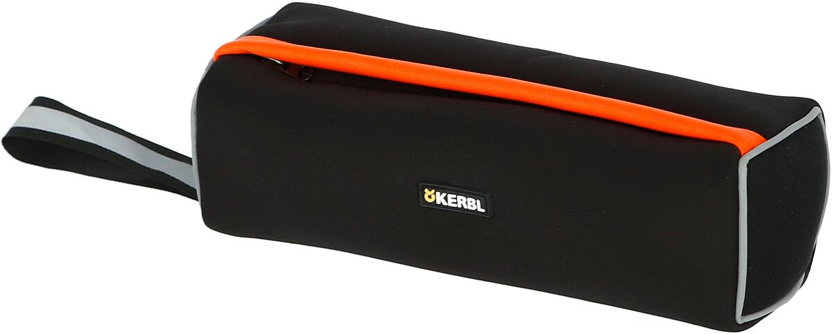 KERBL Pet Snack-Dummy, reflektierend, schwarz/orange, 23x7cm