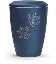 Urna per animali Völsing Karat Edition, zampe geometriche, velluto blu navy, 2,8 L