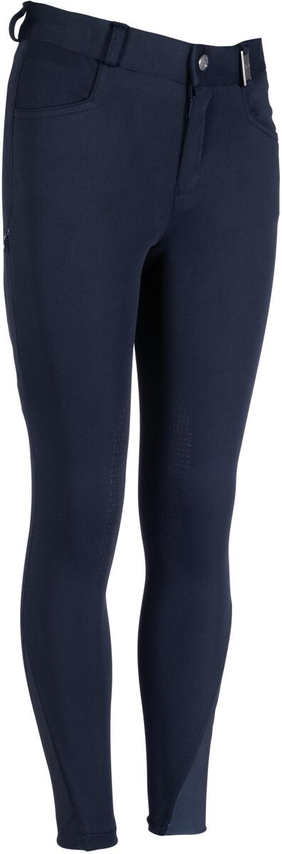 HKM Anni Reithose, Silikon-Kniebesatz, dunkelblau, 128