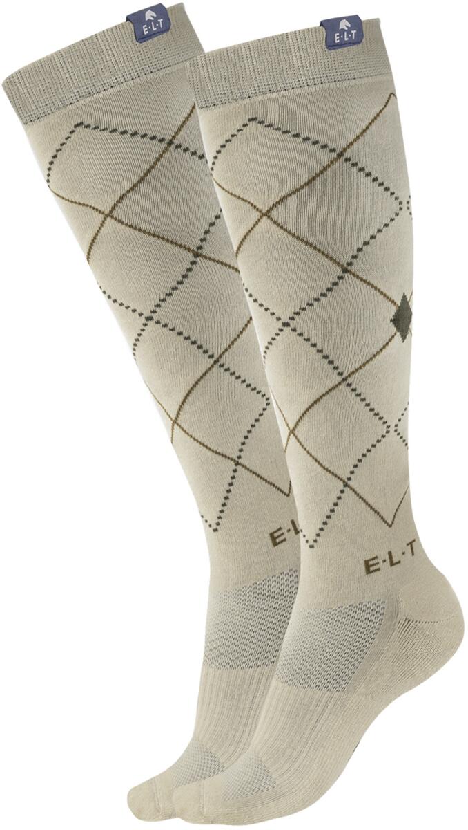 ELT Argyle Reitsocken, beigegrau, L